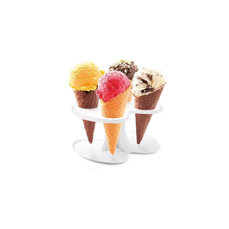 cornets de sorbets et crème glacée maison